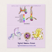 Unicorn niedliches pegacorn Pegasus-Pferdepony Visitenkarten (Außenseite Aufgefaltet)