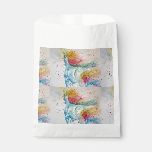 Unicorn Niedliches Regenbogentier Tiersack Gastges Geschenktütchen (Vorderseite)