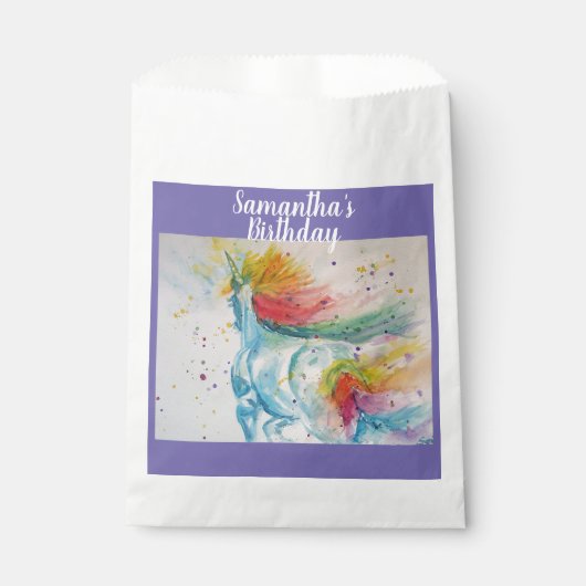 Unicorn Niedliches Regenbogentier Tiersack Gastges Geschenktütchen (Vorderseite)