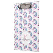 Unicorn Niedliches Wasserfarbmuster Individuelle N Klemmbrett (Links)