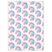 Unicorn Niedliches Wasserfarbmuster Individuelle N Klemmbrett (Rückseite)