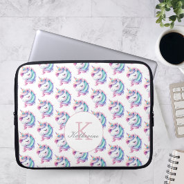 Unicorn Niedliches Wasserfarbmuster Individuelle N Laptopschutzhülle