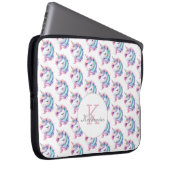 Unicorn Niedliches Wasserfarbmuster Individuelle N Laptopschutzhülle (Vorne Rechts)