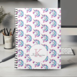 Unicorn Niedliches Wasserfarbmuster Individuelle N Notizblock