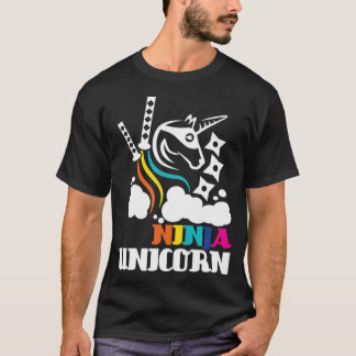 Unicorn Ninja 3 Black Metal T-Shirt