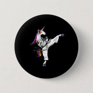 Unicorn Ninja Karate Martial Art Kickboxing Jiu Ji Button