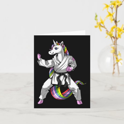 Unicorn Ninja Karate Martial Art Kickboxing Taekwo Karte (Gelbe Blume)