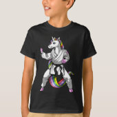 Unicorn Ninja Karate Martial Art Kickboxing Taekwo T-Shirt (Vorderseite)