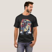 Unicorn Ninja Riding Dinosaur T-Shirt (Vorne ganz)
