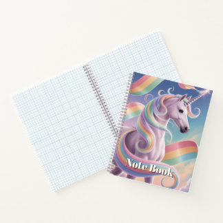 Unicorn Notebook, Magical Rainbow Stars Unicorn Notizblock