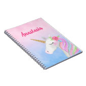 Unicorn-Notizbücher (personalisiert mit Namen) Notizblock (Rechte Seite)