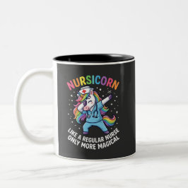 Unicorn Nurse Energy Bright and Magical  Zweifarbige Tasse