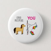 Unicorn Nurse Prezeptor Funny Button (Vorderseite)