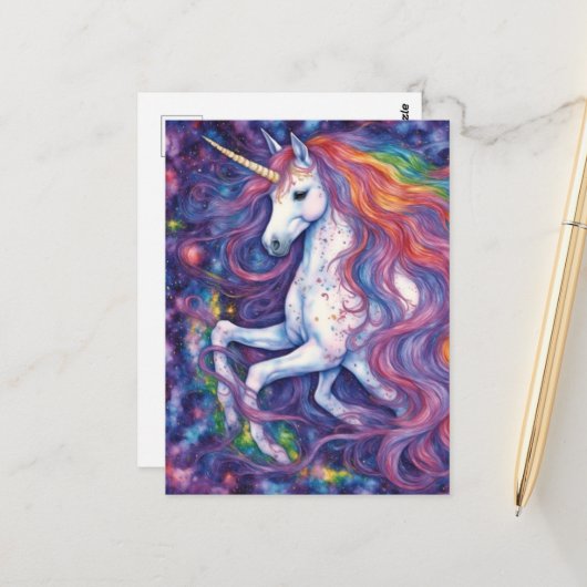 Unicorn Octopus hybrid  Postkarte (Vorderseite/Rückseite Beispiel)