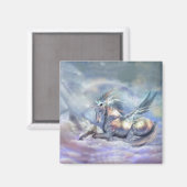 Unicorn of Peace Art Magnet (Vorderseite/Rückseite)