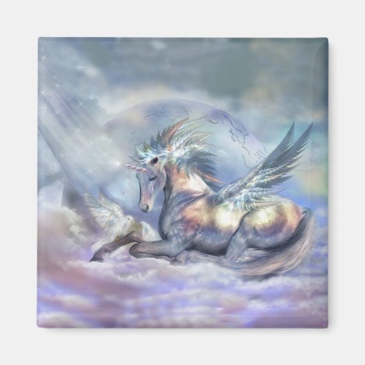 Unicorn of Peace Art Magnet (Vorne)