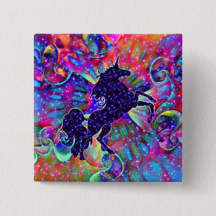 UNICORN OF THE UNIVERSE multicolored Button