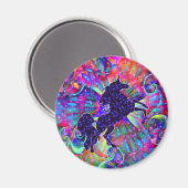 UNICORN OF THE UNIVERSE multicolored Magnet (Vorderseite/Rückseite)