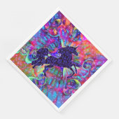 UNICORN OF THE UNIVERSE multicolored Serviette (Ecke)