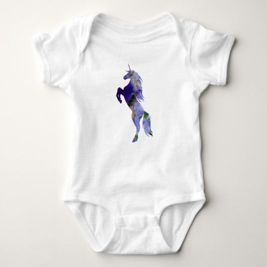 Unicorn Old Scooter Baby Jersey Bodysuit, White Baby Strampler (Vorderseite)