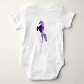Unicorn Old Scooter Baby Jersey Bodysuit, White Baby Strampler (Rückseite)