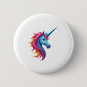 Unicorn on Snowboard - Funny Ski and Wintersports  Button (Vorderseite)