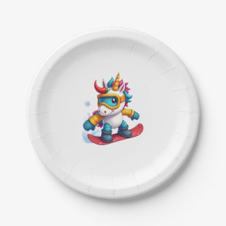 Unicorn on Snowboard - Funny Ski and Wintersports  Pappteller