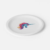 Unicorn on Snowboard - Funny Ski and Wintersports  Pappteller (Schrägansicht)