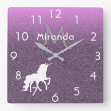 Unicorn on ultra violet glitter and pink