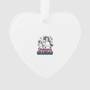 Unicorn Opa Vintage Gravur Shirt Design_1 Ornament