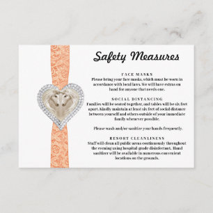 Unicorn Orange Lace Safety Measures Begleitkarte