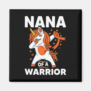 Unicorn-Orange-Ribbon-Unterstützung Leukämie-Bewus Magnet