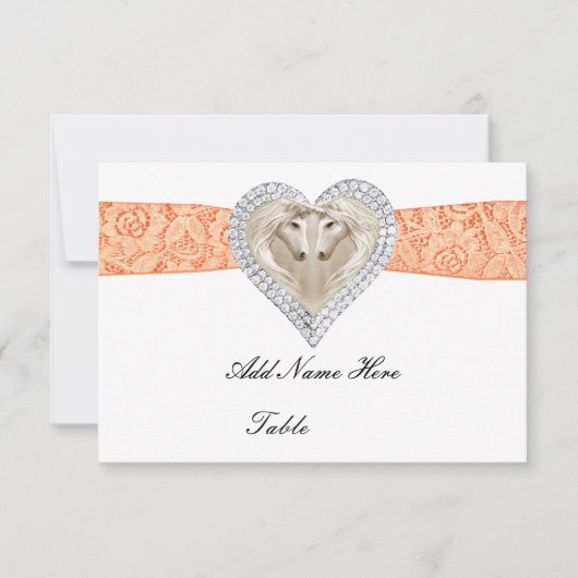 Unicorn Orange Spitzentafel Platzkarte (Vorderseite)