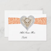 Unicorn Orange Spitzentafel Platzkarte (Vorne/Hinten)