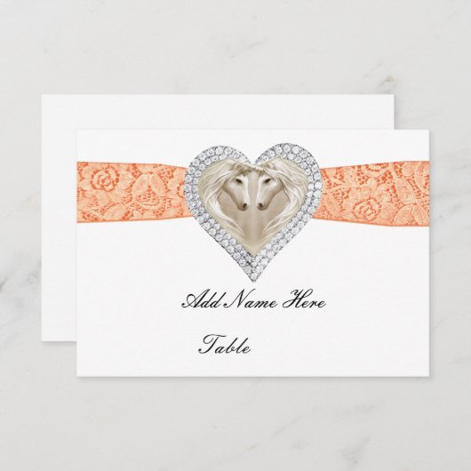 Unicorn Orange Spitzentafel Platzkarte (Vorne/Hinten)