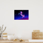 Unicorn outer space galaxy universe stars poster (Küche)