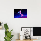 Unicorn outer space galaxy universe stars poster (Heimbüro)