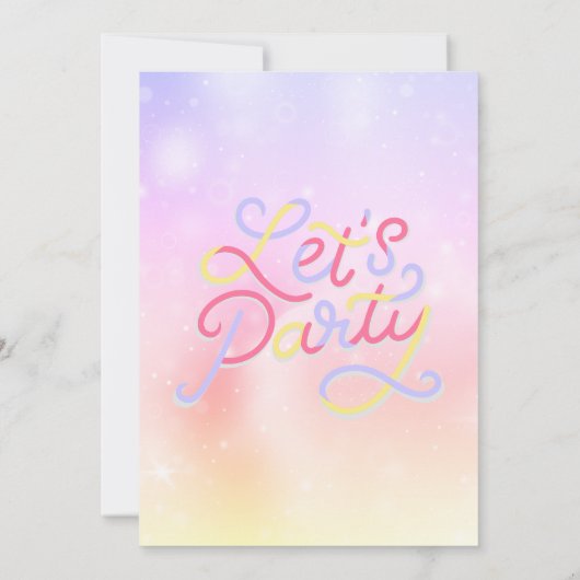 Unicorn Pajama Girl Sleepover Tween Party Einladung (Rückseite)