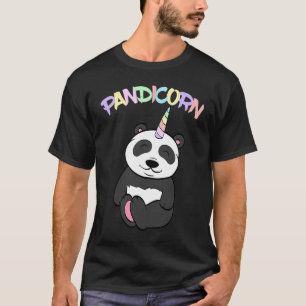 Unicorn Panda Colorful Bamboo Animal Rainbow Pandi T-Shirt