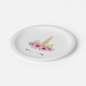 Unicorn-PapierTeller, Unicorn-Party-Teller Pappteller (Schrägansicht)