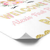 Unicorn Party Begrüßungszeichen Poster (Ecke)