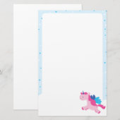 Unicorn-Party-Briefpapier Briefpapier (Vorne/Hinten)