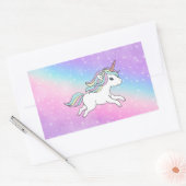 Unicorn Party Collection! Rechteckiger Aufkleber (Umschlag)