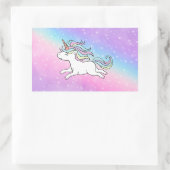 Unicorn Party Collection! Rechteckiger Aufkleber (Tasche)