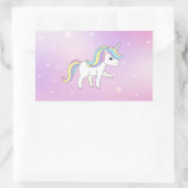 Unicorn Party Collection! Rechteckiger Aufkleber (Tasche)