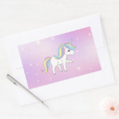 Unicorn Party Collection! Rechteckiger Aufkleber (Umschlag)