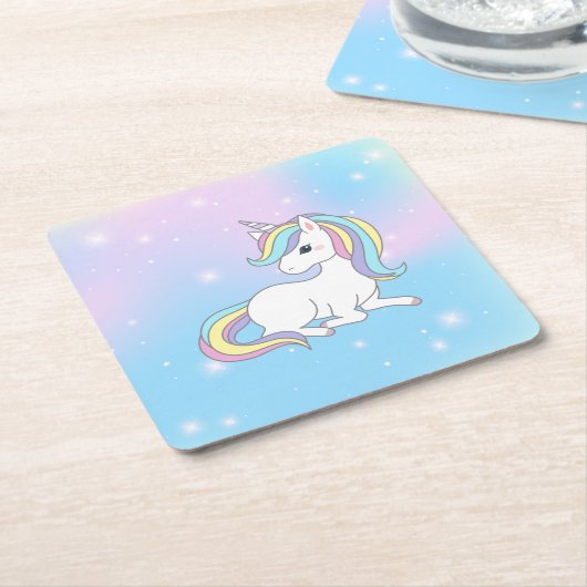 Unicorn Party Collection! Rechteckiger Pappuntersetzer (angewinkelt)