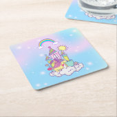 Unicorn Party Collection! Rechteckiger Pappuntersetzer (angewinkelt)