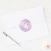 Unicorn Party Collection! Runder Aufkleber (Umschlag)