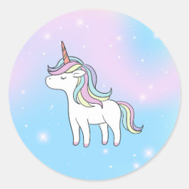 Unicorn Party Collection! Runder Aufkleber